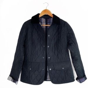 Barbour Black quilted jacket size 6